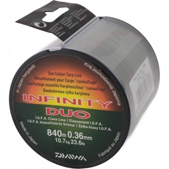 Леска DAIWA Infinity Duo Carp 840м 0,36мм