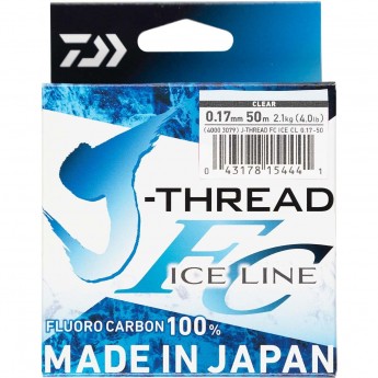 Леска DAIWA J-Thread Fluoro Carbon Ice Line 50м 0.15мм (прозрачная)