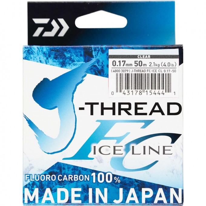 Леска DAIWA J-Thread Fluoro Carbon Ice Line 50м 0.21мм (прозрачная) 40003081 Леска DAIWA J-Thread Fluoro Carbon Ice Line 50м 0.21мм (прозрачная) 40003081
